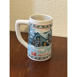 Vintage Miller High Life Collector Series Holiday Christmas Beer Mug Stein